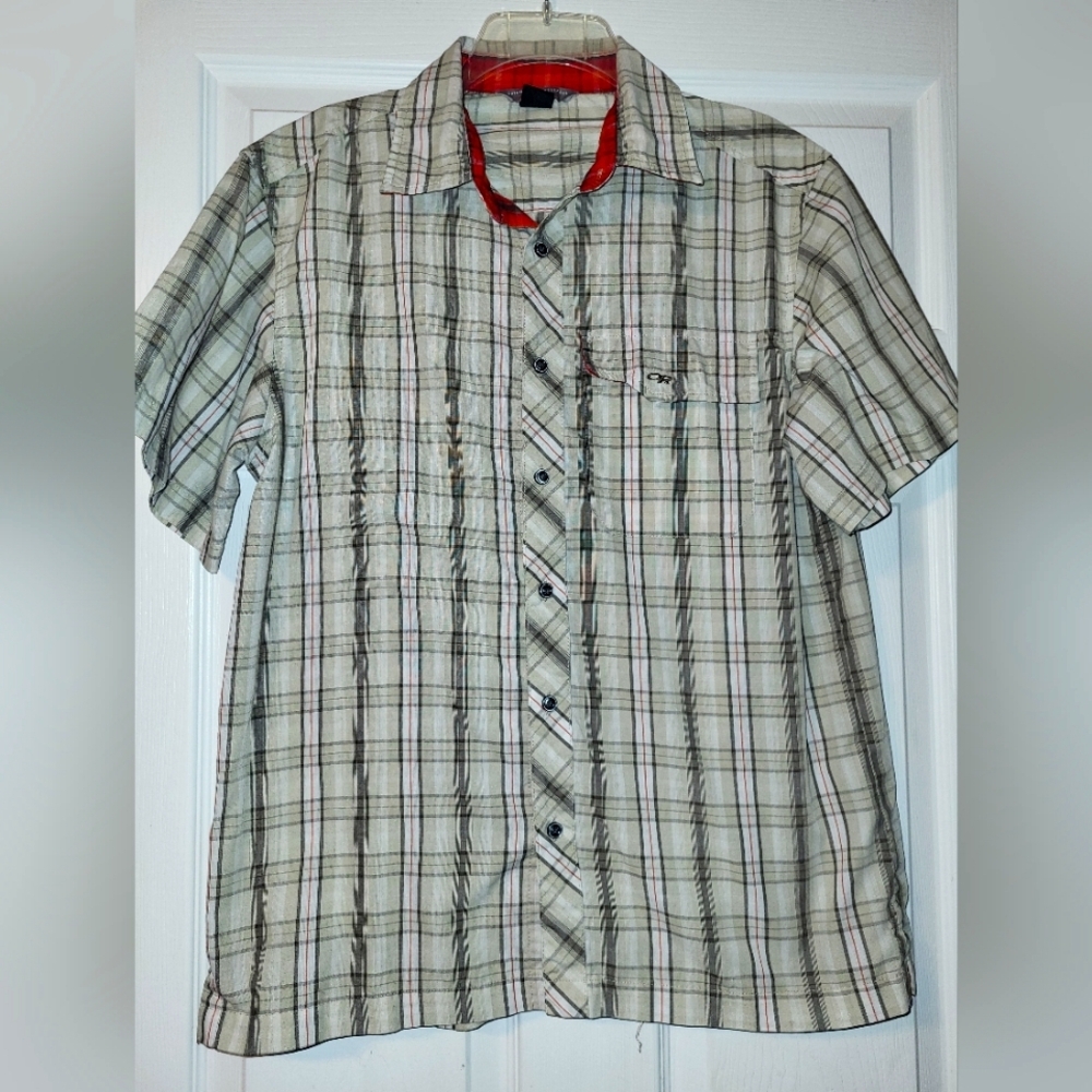 Outdoor Research Adventure Shirt Men's Size Medium Plaid‎